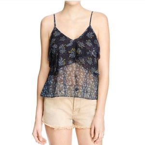 Free People Sheer Floral Top